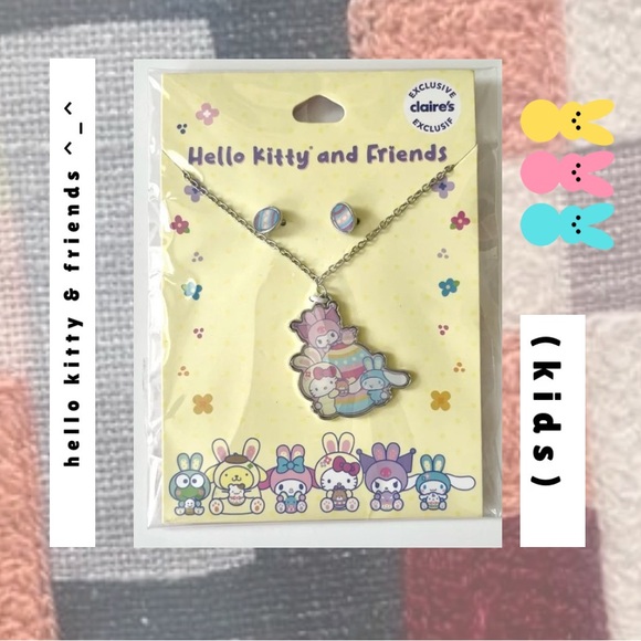 (kid’s) 🏷️ hello kitty & friends matching necklace & earrings set - Picture 8 of 11